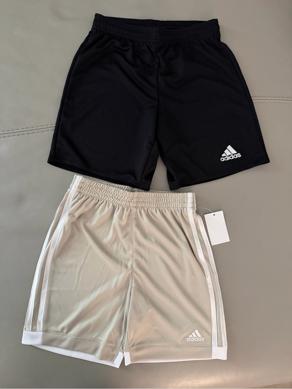 adidas kids's Athletic Shorts - Black & Cream